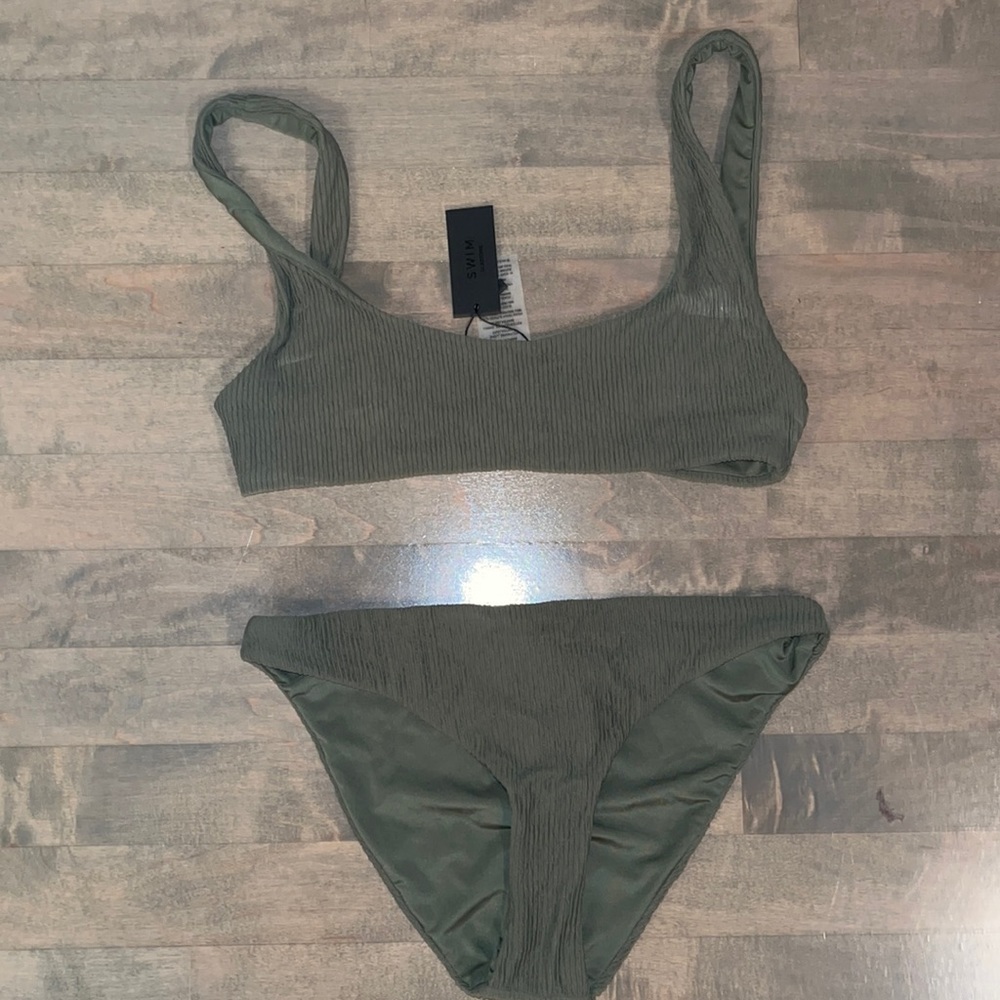 Olive green glassons bikini